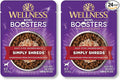 Wellness Bowl Boosters Simply Shreds Wet Dog Food Topper for Small,Medium,& Large Breeds,Grain Free,Natural,Chicken,Beef & Carrots,2.8 Ounce Pouch,(Pack of 24)