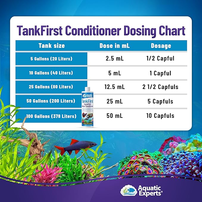 TankFirst Complete Aquarium Water Conditioner - Fish Water Conditioner, Instantly Removes Chlorine, Chloramines, and detoxifies Ammonia from Fish Tank (Value Pack, KloudAway)