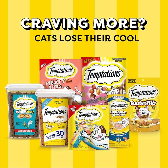 Temptations Creamy Puree Squeezable Lickable Cat Treats, Wet Cat Treats with Chicken, 0.42 oz. Tubes, 24 Count