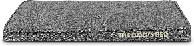 The Dog’s Bed Orthopedic Memory Foam Dog Bed Mattress, Linen Fabric, Grey Linen, Small, 2-Inch