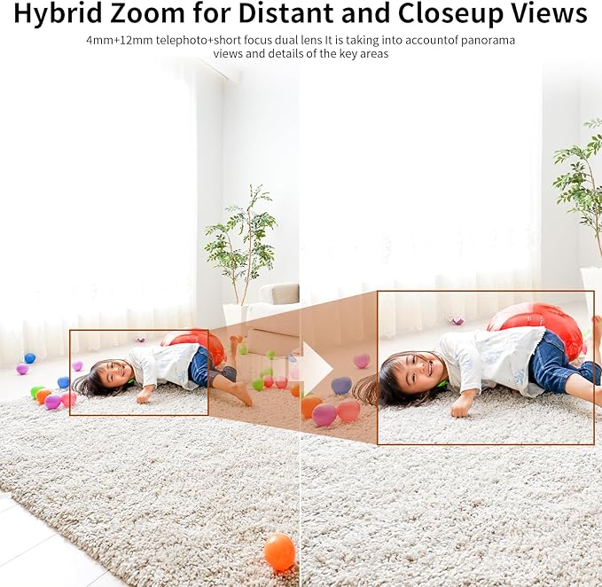 VSTARCAM 2K HD Pet Camera with Phone App, Indoor Camera for Home Night Vision, 2-Way Audio, Motion Detection, 2.4G WiFi Dual Monitor, 7/24 Recording, Cloud/SD Card Storage