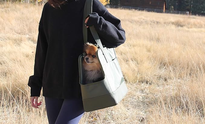 OSKAR&FRIENDS Pet Carrier Tote for Small Dogs & Cats – Vegan Leather Dog Purse with Breathable Mesh, Sherpa Bed & Safety Tether – Fits Pets Up to 20 lbs