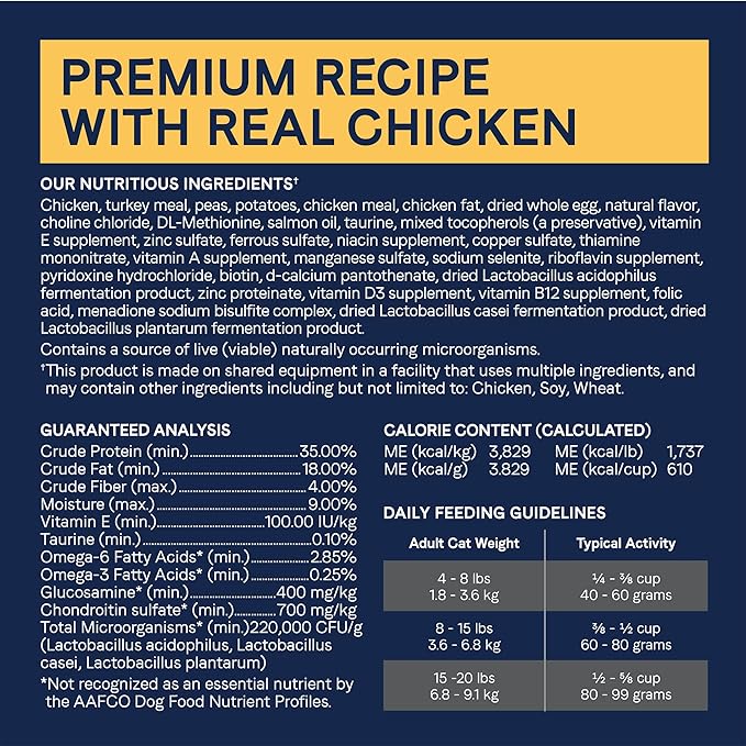 Canidae Pure Limited Ingredient Premium Dry Cat Food, Real Chicken Recipe, 10 lbs, Grain Free
