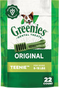 Greenies Veterinarian-Recommended Adult Natural Dental Dog Treats Teenie Size, Dog Dental Chews, Original Flavor, 6 oz. Pack, 22 Count