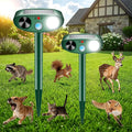 2026 Upgraded Ultrasonic Solar Animal Repellent Outdoor, Deer Repellent Devices Squirrel Cat Raccoon Rabbit Dog Deterrent with Motion Sensor Flash Light for Yard Garden Lawn (2)