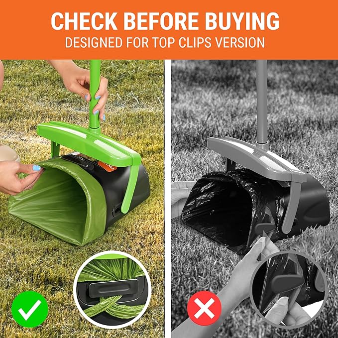 Pupzle Bags for Arm & Hammer, FUSBUNTY, MXF, and TIMINGILA Pooper Scoopers, 40 Pooper Scooper Bags Refill for Swivel Bin, Black (Green)