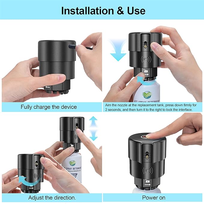 Cat Spray Deterrent System, Pet Deterrent Device Refill, CATSSS Refill [ 11.67Oz & 3 Pack ] Safe for Cats & Dogs Motion Activated Pet Deterrent Spray System-Only Applicable to The First Generation