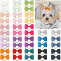 Yxiang Puppy Dog Small Hair Bows with Rubber Bands 40PCS Dog Bows Pet Grooming Hair Accessories for Yorkie Doggies Girl Puppy