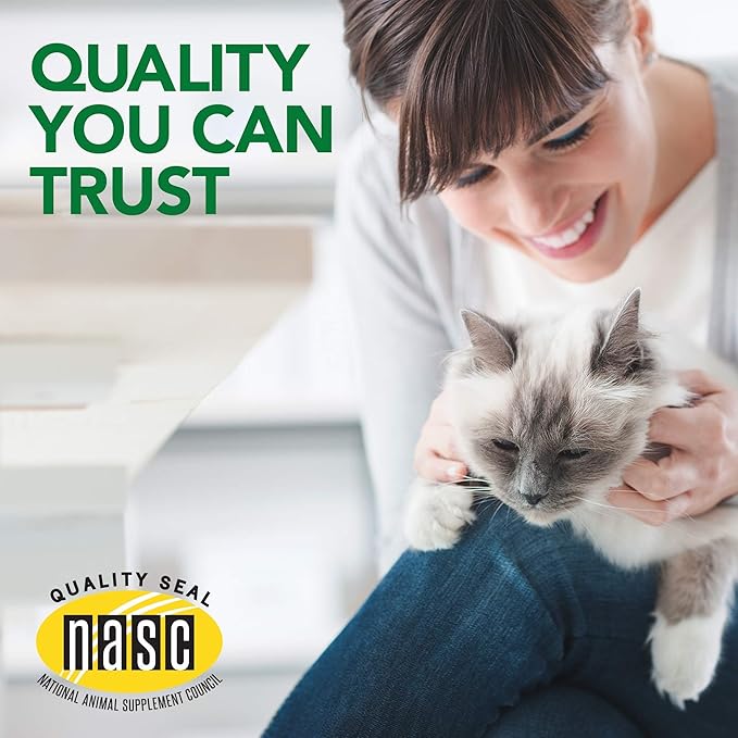 Vet’s Best Cat Hairball Relief Digestive Aid, Vet Formulated Hairball Support Remedy, Hairball Relief for Cats, Classic Chicken Flavor, 180 Chewable Tablets
