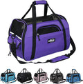 EliteField Soft Pet Carrier (3 Year Warranty, Airline Approved) Soft Sided Dog Puppy Cat Carrier Travel Bag (X-Large: 21" L x 12" W x 13" H, Purple)