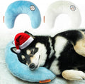 Cat Pillow, Dog Pillow, Claming Pillows for Small Dogs and Cats, Joint Relief Sleeping Improve Pet Neck Pillow， Deep Sleep Fluffy & Cozy Pet Calming Toy，Machine Washable(2 Pack(Blue&White))