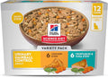 Hill's Science Diet Adult 1-6 Urinary Hairball Control Wet Cat Food, Variety Pack: Chicken, Tuna & Vegetables Stew, 2.9 oz. Cans, 12-Pack