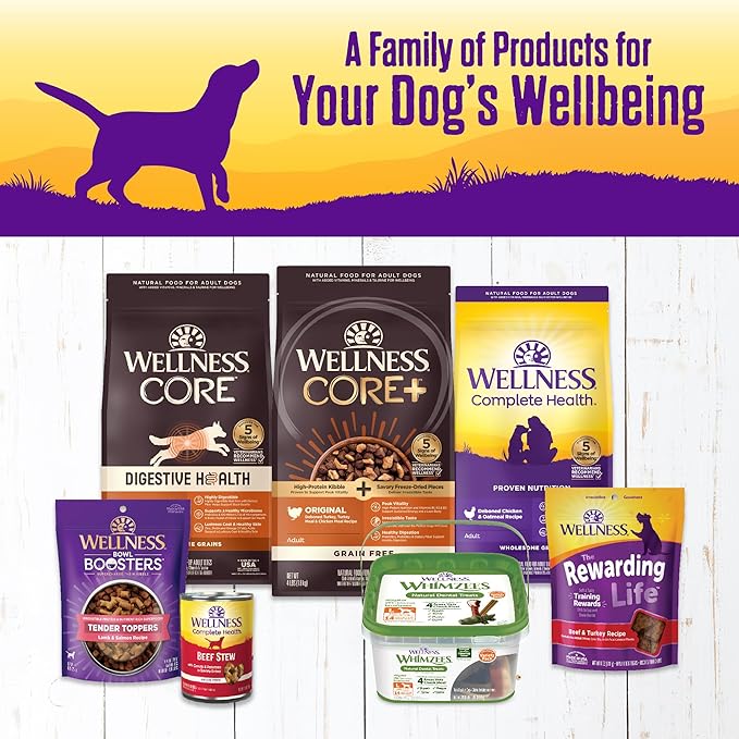 Wellness Complete Health Stew Adult Canned Wet Dog Food, Grain Free, Natural, Chicken Recipe, 12.5 oz, Pack of 12 Cans