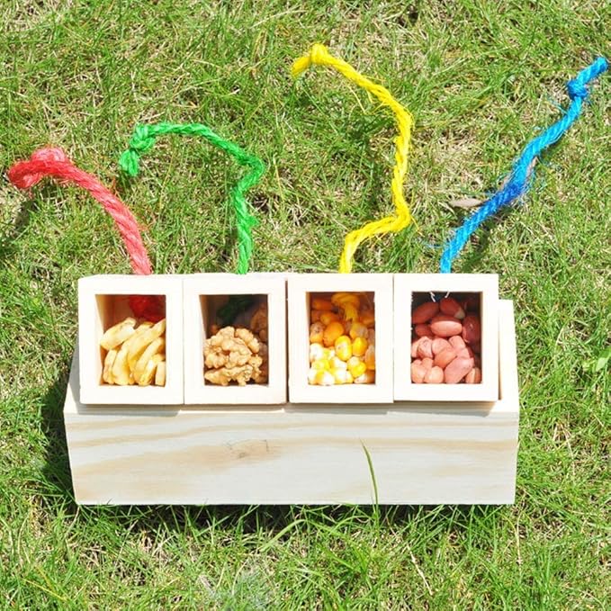 Litewoo Bird Foraging Feeder Toy Training Intelligence Box Wooden for Parrot Budgie Parakeet Cockatiel Conure African Grey Cockatoo Amazon Finch Canary