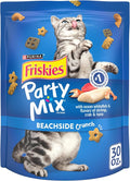 Purina Friskies Cat Treats, Party Mix Beachside Crunch - 30 oz. Pouch