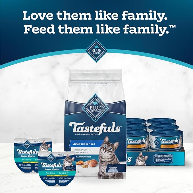 Blue Buffalo Tastefuls Adult Indoor Dry Cat Food, Chicken & Brown Rice, 3-lb Bag