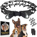 PetJett Prong Collar for Dogs - Adjustable Dog Training Collar Choke Collar for Dogs Pinch Collar for Dog, Quick Release Walking Tool for Small Medium Large Breed - Stainless Steel Metal Choker Chain