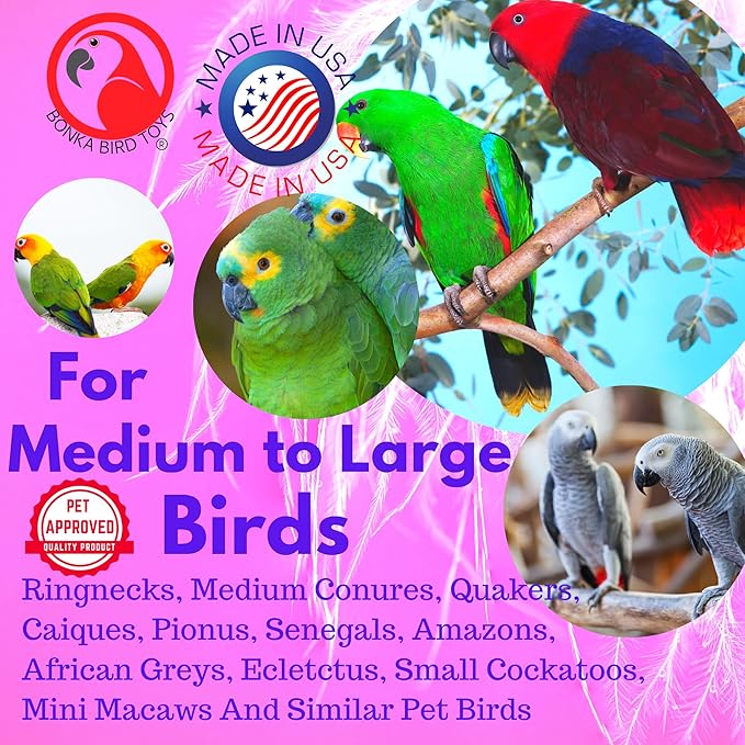 Bonka Bird Toys 1854 Tri Foraging Star 13" x 8" Natural Vine Ball Chew and Shred Toy for Medium to Large Birds Like Conures African Greys Amazons and Similar