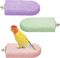 Bird Beak Grinding Stone, 3PCS Parrots Perch, Multiple Colors Platform, Nails Beak Trimmer for Bird Cage Accessories for Parrots Budgie Cockatiel Conure Lovebird Finch