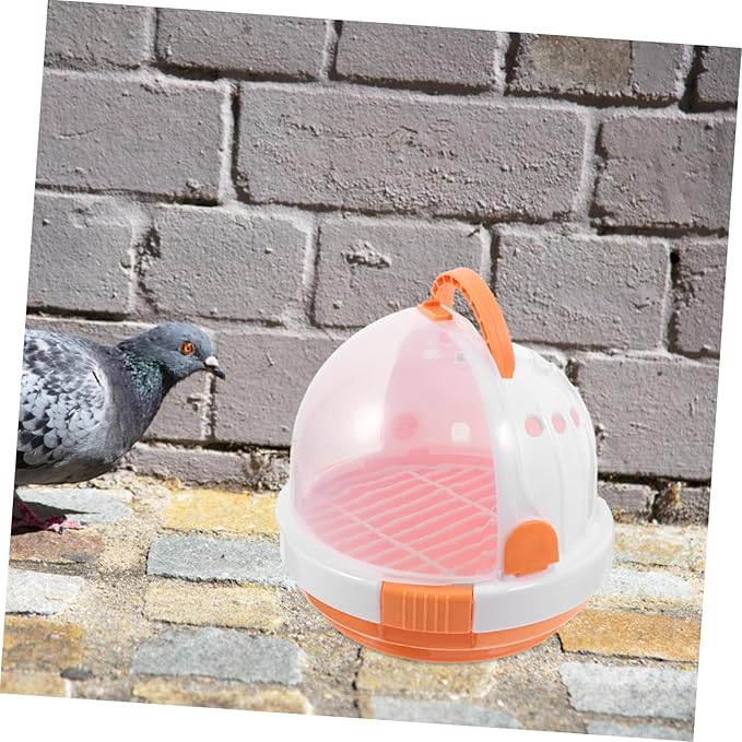 Happyyami Bird Portable Travel Cage Small Bird Carrier Parrot Cage Comfortable Handle for Outdoor Trips Hiking Camping