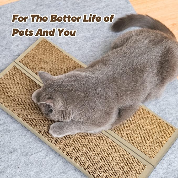 HappyFreeSX Splicing Cat Scratch Pad: Cat Scratchers for Indoor Cats, Cat Scratching Pad, Cat Scratcher Cardboard, Cat Scratching Pad, Premium Scratch from Cats, Double-Sided Design