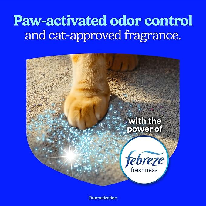 Fresh Step Heavy Duty Odor Block Advanced Multi Cat Clumping Litter with Febreze, 17.5 lb (Package May Vary)