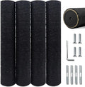 Gothic & Goth Cat Tree Tower Replacement Post - Black, 4 Pack, 15.7in Scratching Post Pole with M8 Screws, Natural Sisal for Cat Tree Repair & Rebuild