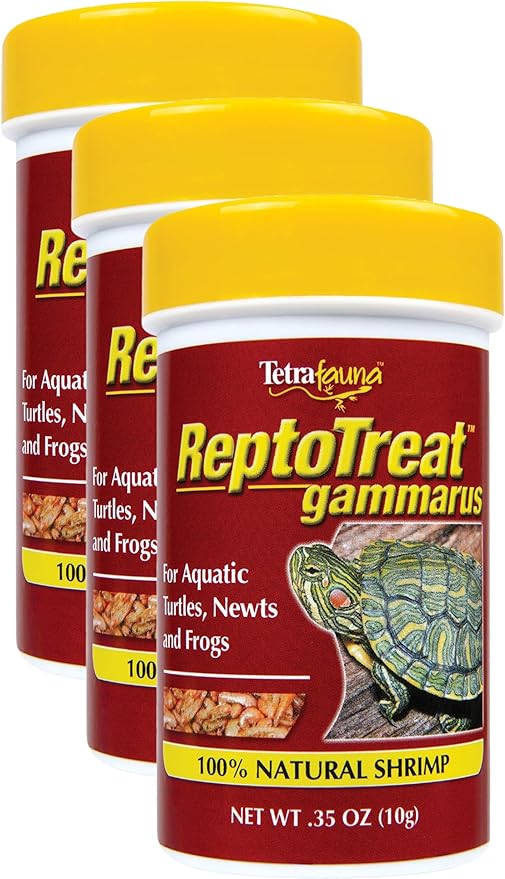 Tetra ReptoTreat Gammarus 0.35 Ounce, Shrimp Treat for Aquatic Turtles, Newts and Frogs,100% Shrimp (Pack of 3)