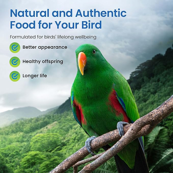 Harrison's Bird Foods Pepper Lifetime Coarse Certified Organic Non-GMO, Daily Pet Bird Food for Medium & Large Birds- Spicy Maintenance Formula for Parrots, Pinous, Eclectus, Macaws etc, 11.3kg / 25lb