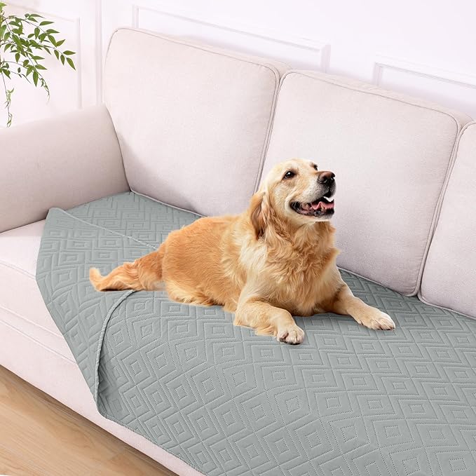 hyha Waterproof Dog Blanket, Soft Dog Bed Cover Pet Blankets, Waterproof Sofa Couch Cover for Dogs Washable, Reversible Pet Couch Covers for Sofa Furniture (40x80 Inch, Grey/Grey)