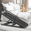 SLSY Dog Ramp for High Beds & Couch, 63" Folding Adjustable Pet Ramp with Non-Slip Rubber Mat, 5 Height Levels (15.7"–31.4"), Portable Dog Stairs for Large Dogs up to 250 lbs, Black