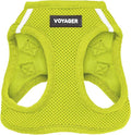 Best Pet Supplies Voyager Step-in Air Harness - All Weather Mesh, Reflective, No Pull Harness for Dogs, Cats - Secure with Hook & Loop Fastener, Buckle, Double D-Rings - Lime Green, XXS