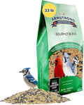 Armstrong Bird Food Gourmet Blend, 33 Pounds - with White & Red Millet, Cut Corn, Wheat, Black Oil Sunflower, Striped Sunflower, Peanuts & Safflower for Blue Jays and Northern Cardinals