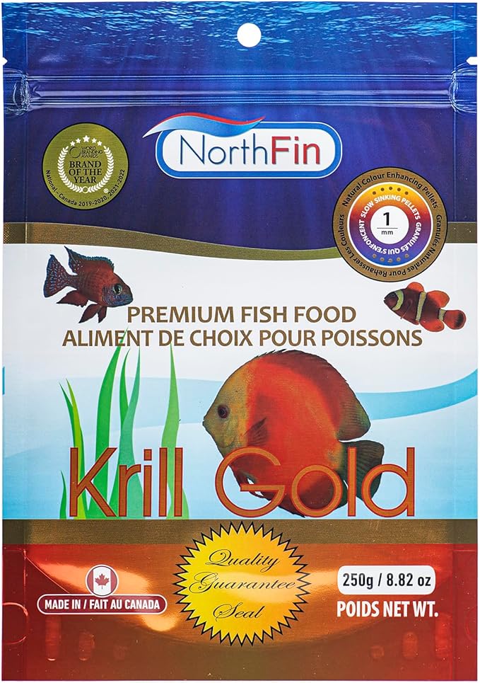 Northfin Fish Food Krill Formula Slow Sinking Pellets (1mm 250g)