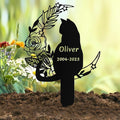 Custom Cat Grave Marker Outdoor, Personalized Metal Cat Memorial Grave Stake with Name and Date, Outdoor Waterrproof Cats Memorial Plaque