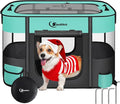 Dog Playpen,Cat Pet Puppy Pen,Portable Playpens for Dogs Indoor Outdoor Travel Camping Use,Foldable Dog Kennel Tent Crate for Rabbit Small Animals with Carrying Case (Green, Large)