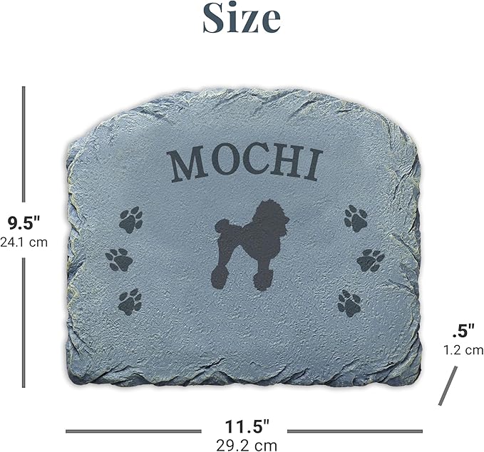 Let's Make Memories Personalized Dog Memorial Stone - Pet Memorial Resin Garden Stone - Sympathy for Loss of Pet - Choose from 60+ Dog Breeds
