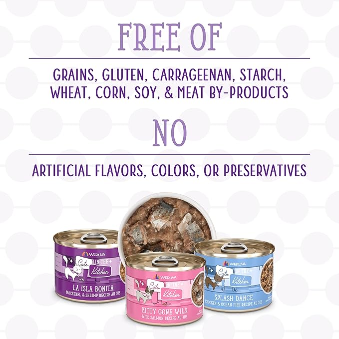 Weruva Cats in The Kitchen, The Coolsville Catch! Variety Pack, 6oz Can (Pack of 12)