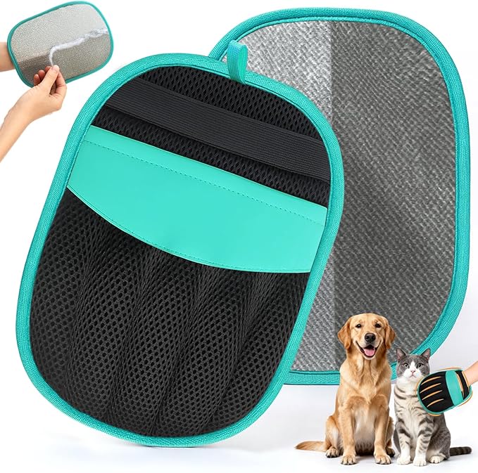 Pet Hair Remover for Dogs Cats: Reusable Five-Finger Static Pet Hair Removal Tool – Upgraded Lint Remover for Couch Furniture Bedding Car & Clothes – Supplies for Pet Owners at Home or Travel (1 Pack)
