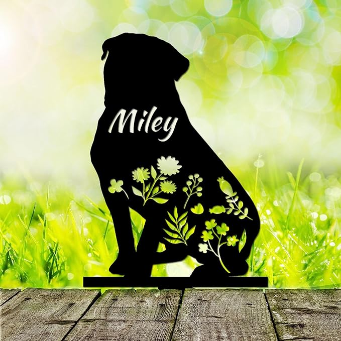 Personalized Dog Memorial Sign, Dog Grave Marker, in Memorial of Dog, Dog Loss Gift, Dog Name Sign Pet Sympathy Gift