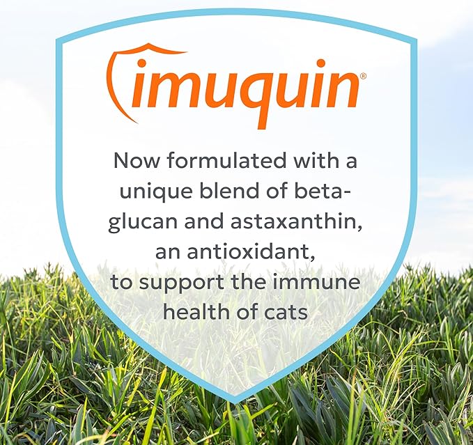 Nutramax Imuquin Health Supplement Powder for Cats, with Beta Glucans, with Astaxanthin, 30 Sprinkle Capsules