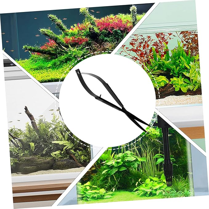 Mipcase 3pcs Aquatic Plant Scissors Curved Spring Trimmer for Fish Tank Maintenance Resistant Tool for Aquarium Plant Pruning and Trimming