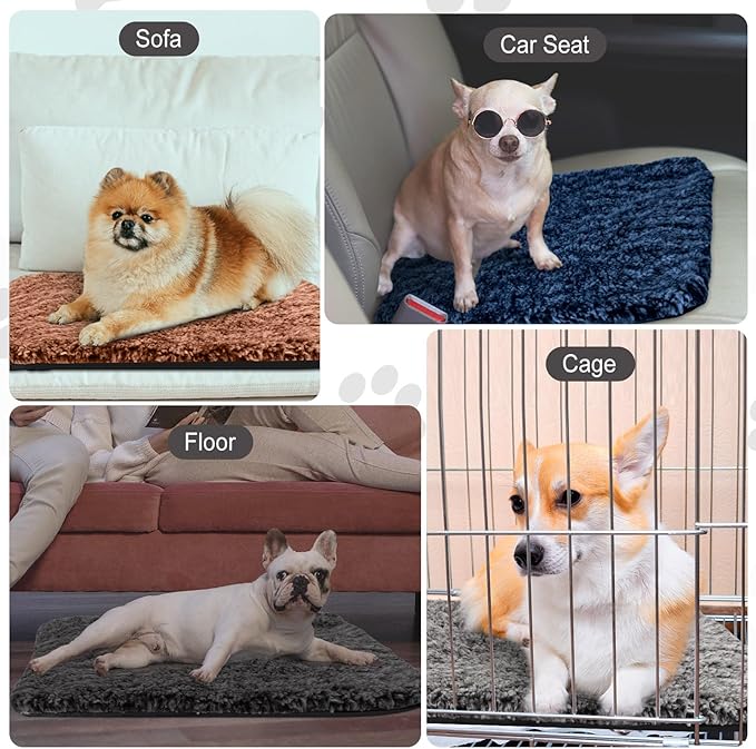 4 Pack Self Warming Cat Pads Self Heating Cat Mat Washable Homeless Dogs Thermal Pads Kennel Pad Reflects Body Heat Warm Crate Bed Mat for Indoor Outdoor Pet (Mixed Colors,16 x 20 Inch)