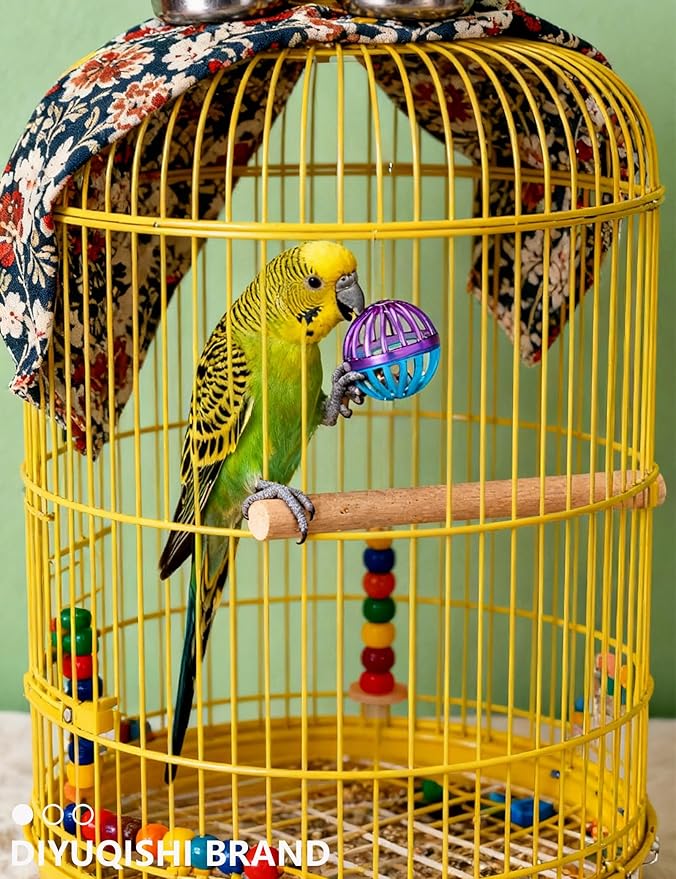 23-Pack Bird Toys for Parrots – Colorful Bells & Woven Balls for Fun Exercise & Mental Stimulation, Fits Small to Large Birds (1.6'' - 2.8'')