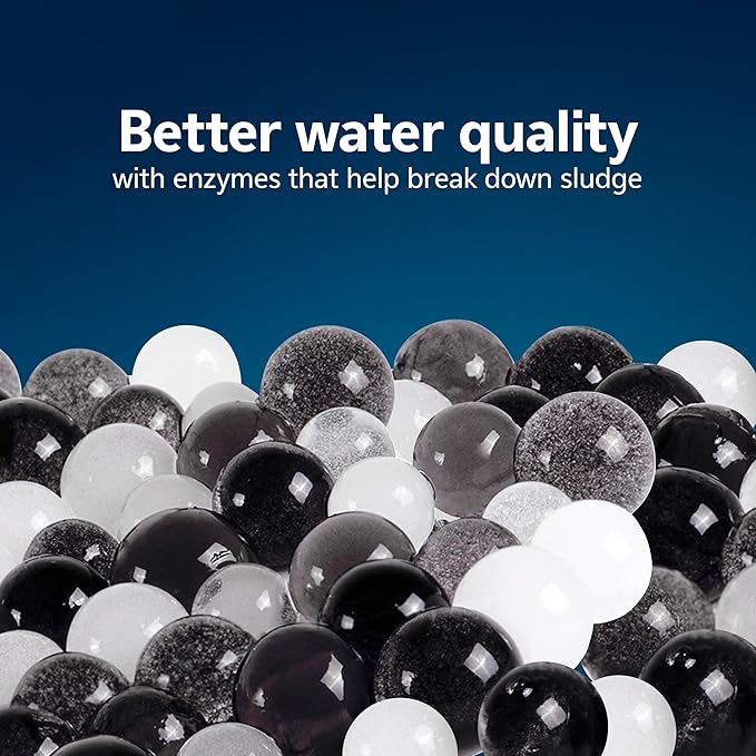 Aqueon Pure Betta Beads, Water Care for Unfiltered Aquariums, Maintains Clear Water and Helps Breakdown Organic Sludge, Black & White (Pack of 2)