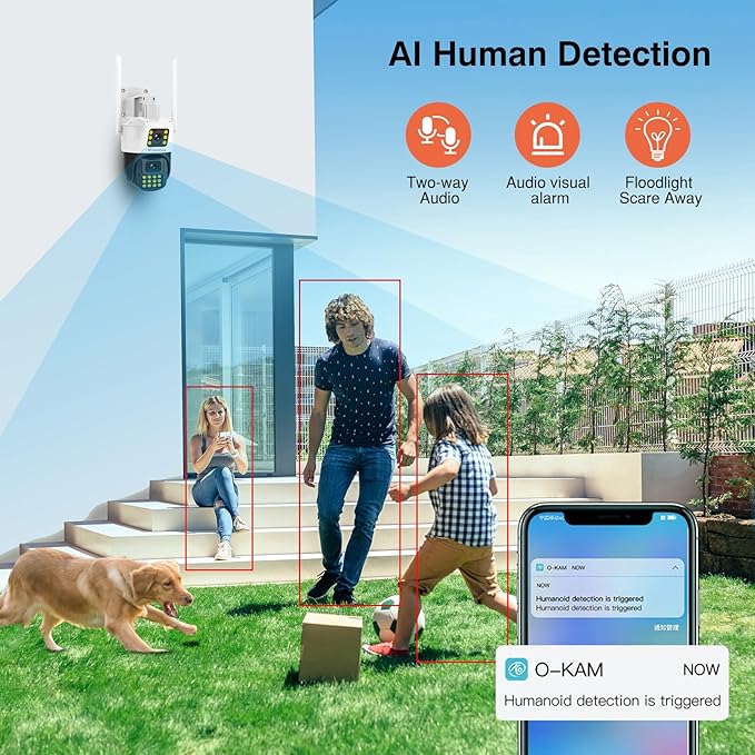 VSTARCAM 2K Outdoor Dual-Camera Security, IP66 Protection & Cloud Recording