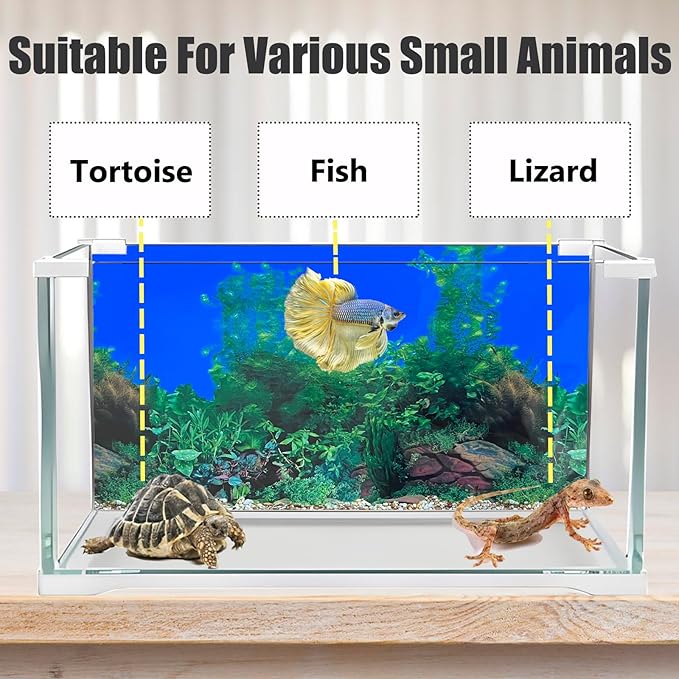 Fish Backgrounds Paper Double Sides Undersea Aquarium Background Poster Colorful Sea Anemone Fish Tank Background Sticker Decorations 16"x 33"