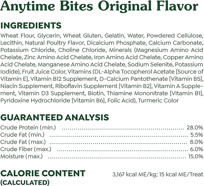 Greenies Anytime Bites Dog Treats, Original Flavor, Dog Training Treats, 24 oz. Bag