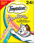 Temptations Creamy Puree Squeezable Lickable Cat Treats, Wet Cat Treats with Chicken, Salmon, and Tuna Variety Pack, 0.42 oz. Tubes, 24 Count