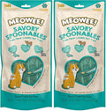 Savory Spoonables with Real Duck, Beef and Rabbit for Cats, 4 Count, Treat Your Cat to Triple Flavor Squeezable Lickable Wet Treats with Built-in Spoon for Less Mess (Pack of 2)